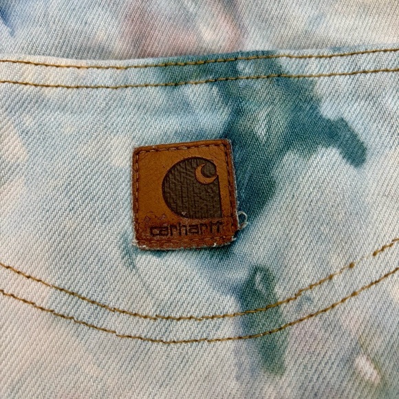 Carhartt Tie Dye w/ Patches Multicolor Men’s Straight leg Semi Distressed Jeans - Picture 16 of 16